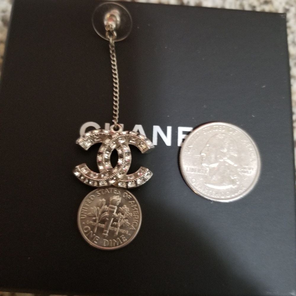 SOLD!!! Baguette Christal CC XL dangle earrings - Picture 16 of 17